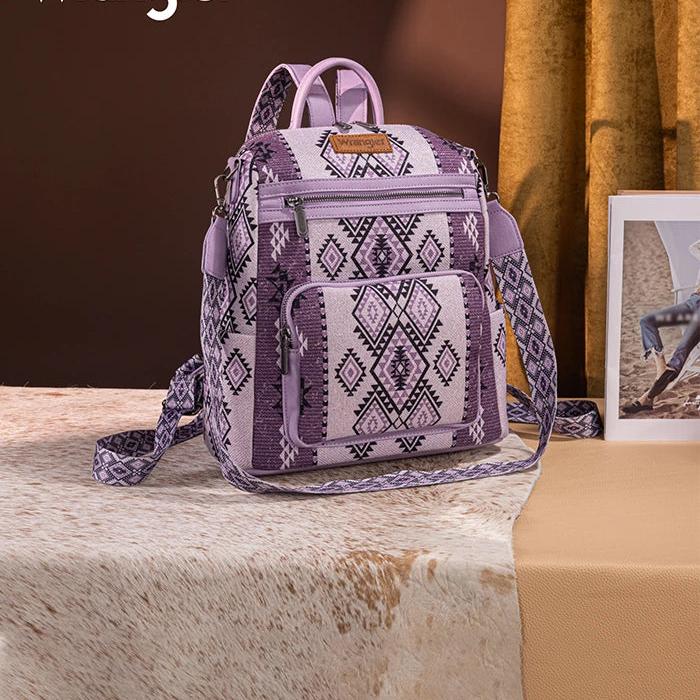 🔥Vendita limitata️🔥 Wrangler Aztec Print Canvas Backpack