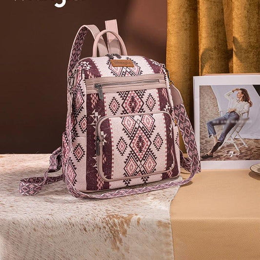 š„Vendita limitataļøāš„ Wrangler Aztec Print Canvas Backpack